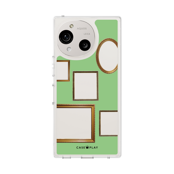 スリムプロテクションケース［ Photo Frames - Light Green ］