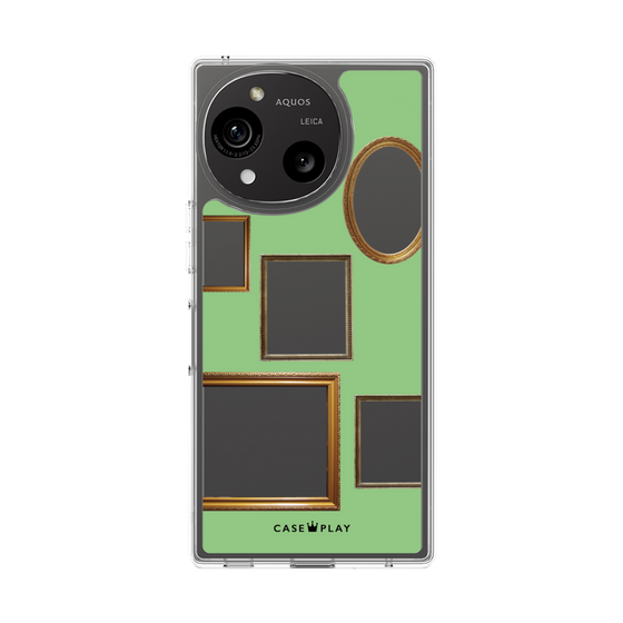 スリムプロテクションケース［ Photo Frames - Light Green ］