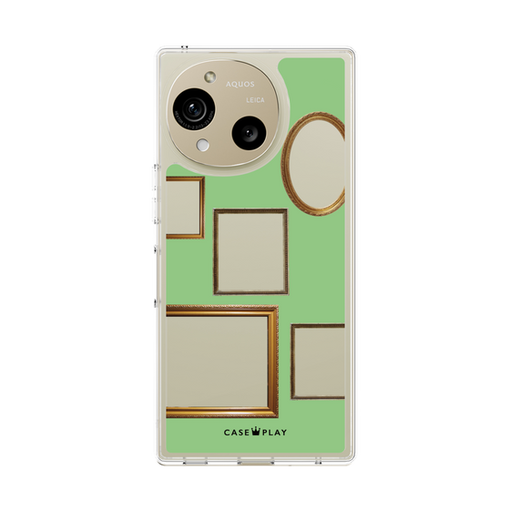 スリムプロテクションケース［ Photo Frames - Light Green ］