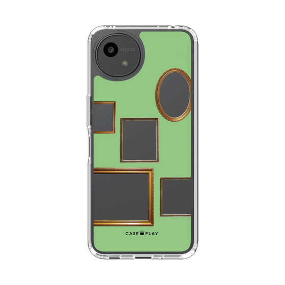 スリムプロテクションケース［ Photo Frames - Light Green ］