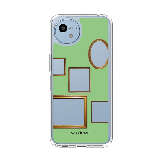スリムプロテクションケース［ Photo Frames - Light Green ］