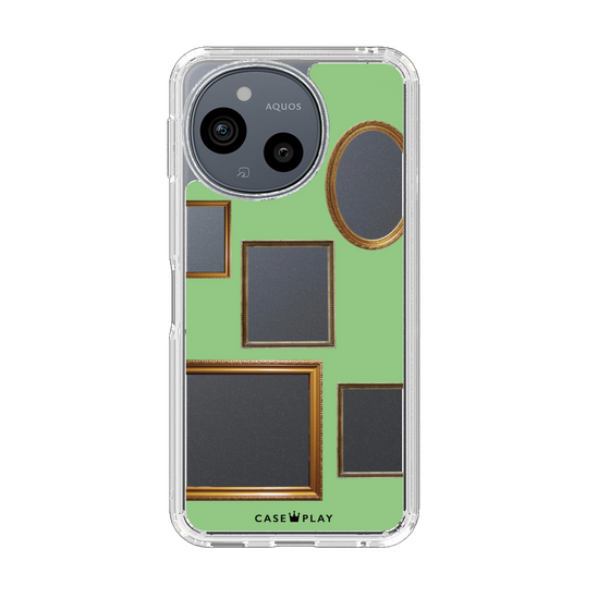 スリムプロテクションケース［ Photo Frames - Light Green ］