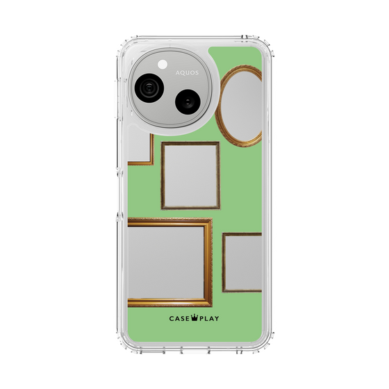 スリムプロテクションケース［ Photo Frames - Light Green ］