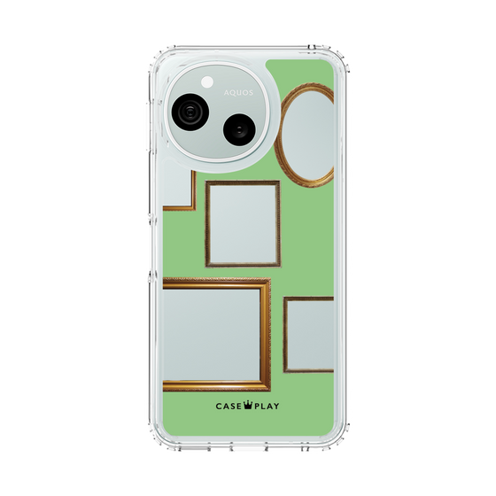 スリムプロテクションケース［ Photo Frames - Light Green ］