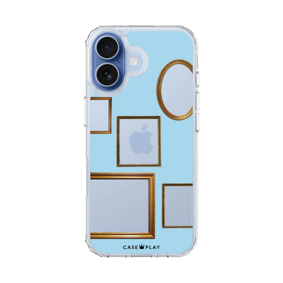 スリムプロテクションケース［ Photo Frames - Light Blue ］