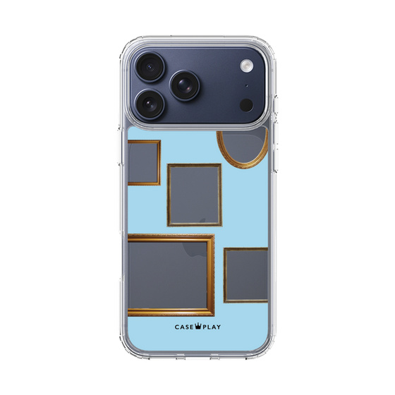 スリムプロテクションケース［ Photo Frames - Light Blue ］