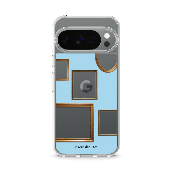 スリムプロテクションケース［ Photo Frames - Light Blue ］