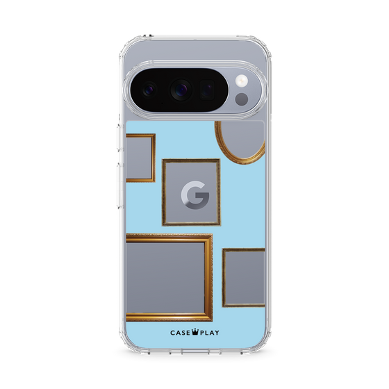 スリムプロテクションケース［ Photo Frames - Light Blue ］