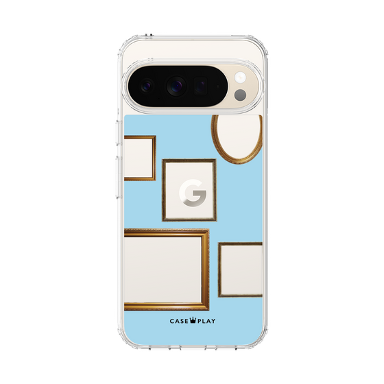スリムプロテクションケース［ Photo Frames - Light Blue ］