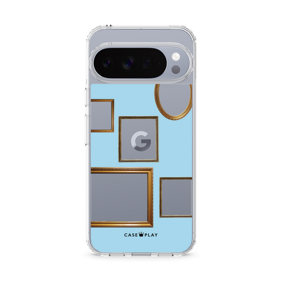 スリムプロテクションケース［ Photo Frames - Light Blue ］