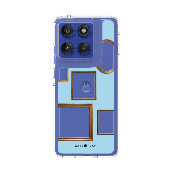 スリムプロテクションケース［ Photo Frames - Light Blue ］