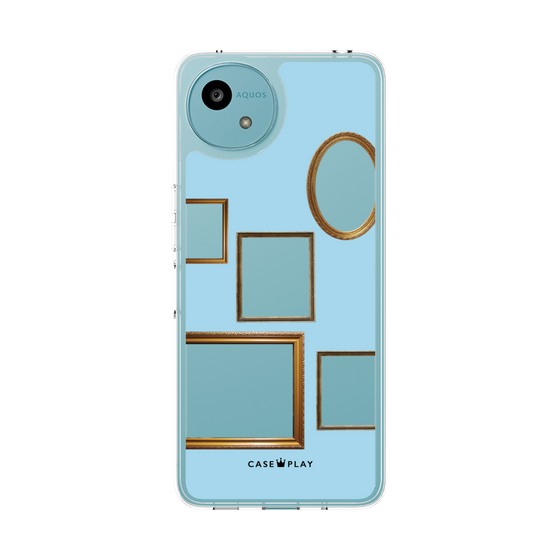 スリムプロテクションケース［ Photo Frames - Light Blue ］