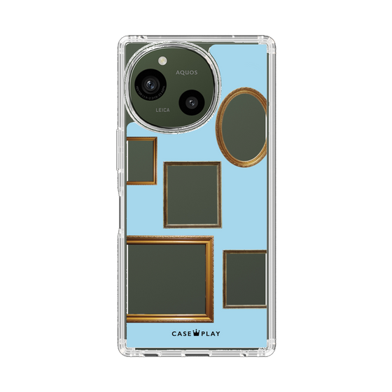 スリムプロテクションケース［ Photo Frames - Light Blue ］