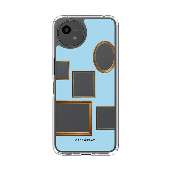 スリムプロテクションケース［ Photo Frames - Light Blue ］