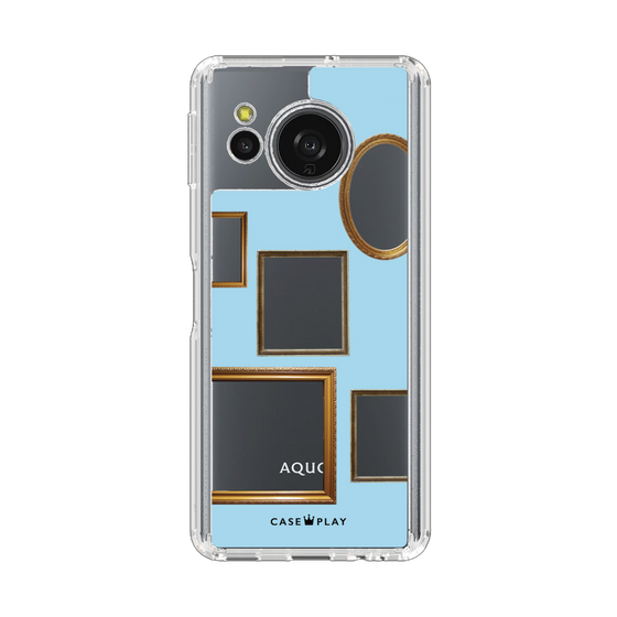 スリムプロテクションケース［ Photo Frames - Light Blue ］