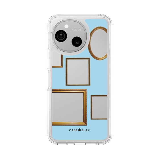 スリムプロテクションケース［ Photo Frames - Light Blue ］