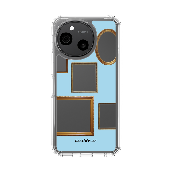 スリムプロテクションケース［ Photo Frames - Light Blue ］