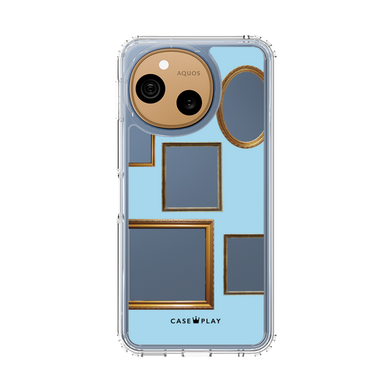 スリムプロテクションケース［ Photo Frames - Light Blue ］