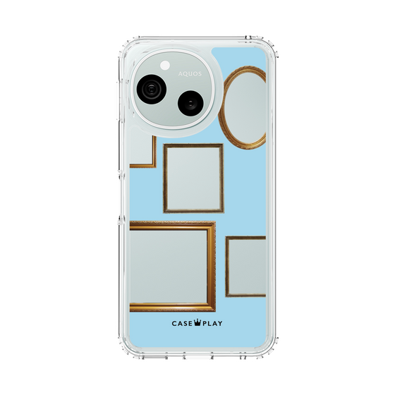 スリムプロテクションケース［ Photo Frames - Light Blue ］