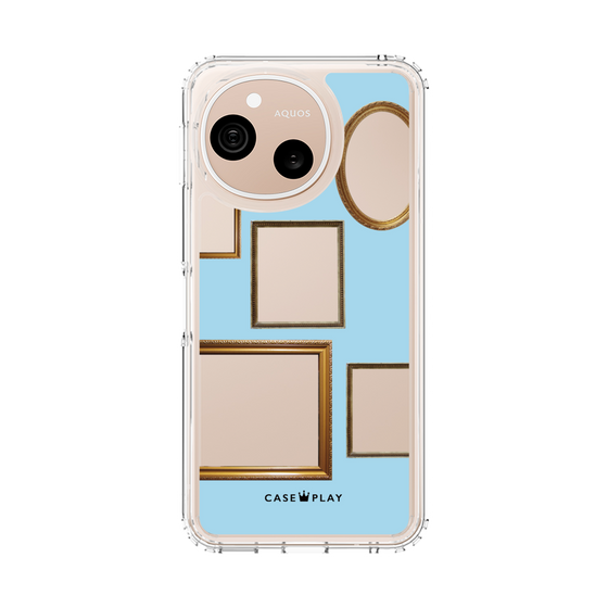 スリムプロテクションケース［ Photo Frames - Light Blue ］