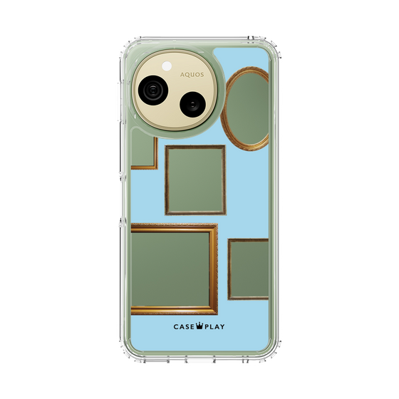 スリムプロテクションケース［ Photo Frames - Light Blue ］