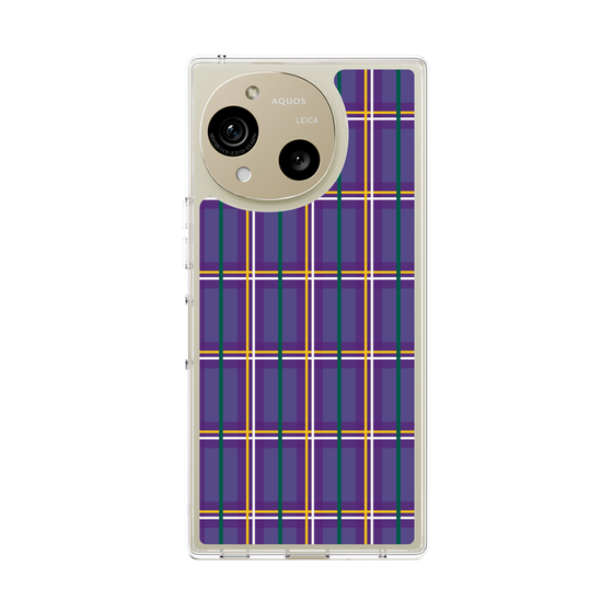 スリムプロテクションケース［ Tartan Check - Purple ］