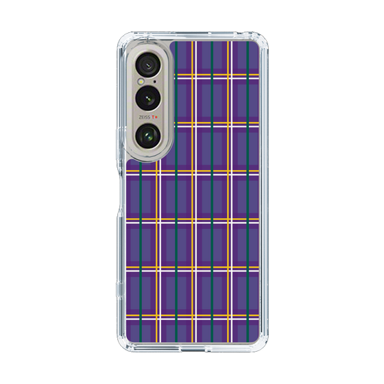 スリムプロテクションケース［ Tartan Check - Purple ］