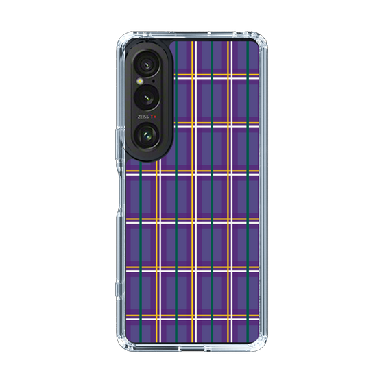 スリムプロテクションケース［ Tartan Check - Purple ］