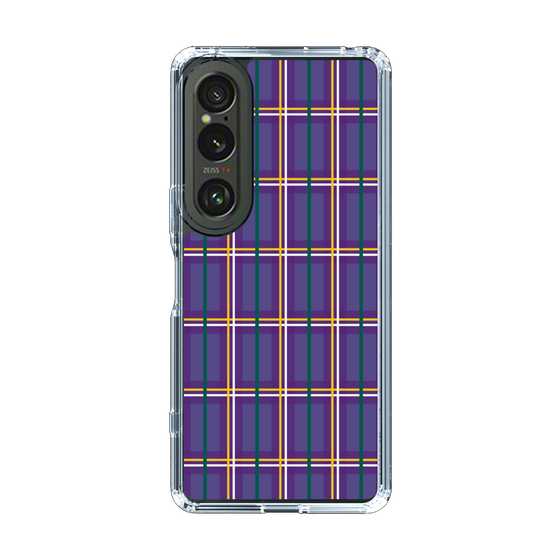 スリムプロテクションケース［ Tartan Check - Purple ］