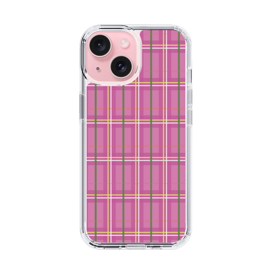 スリムプロテクションケース［ Tartan Check - Pink ］