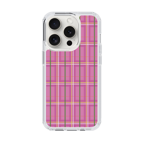 スリムプロテクションケース［ Tartan Check - Pink ］