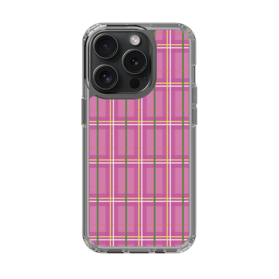 スリムプロテクションケース［ Tartan Check - Pink ］