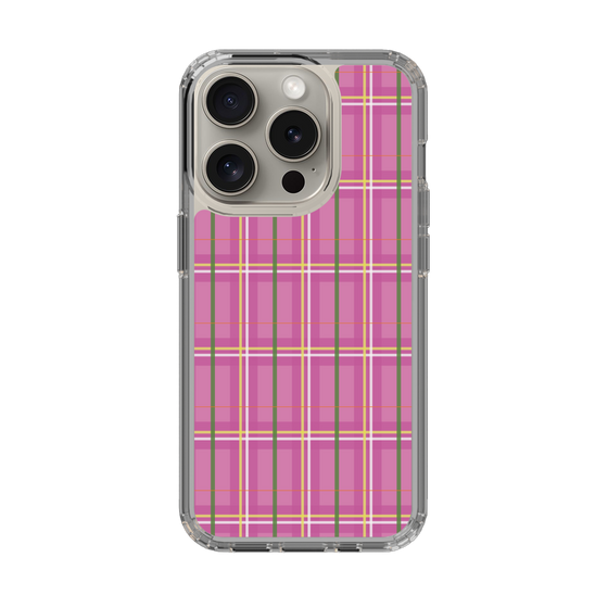 スリムプロテクションケース［ Tartan Check - Pink ］