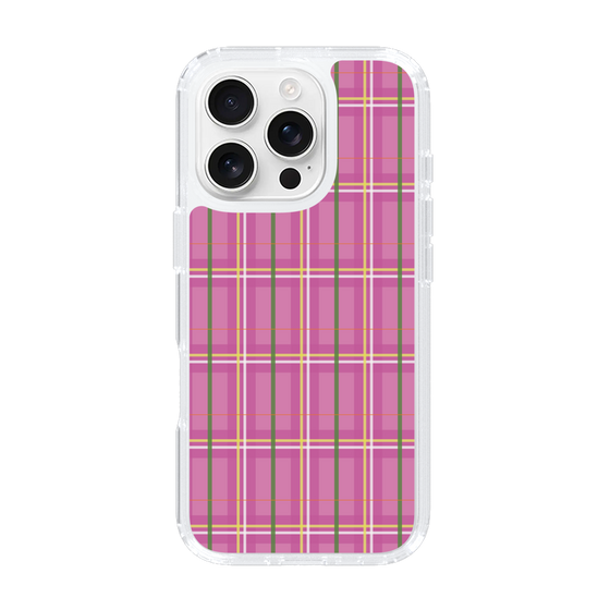 スリムプロテクションケース［ Tartan Check - Pink ］