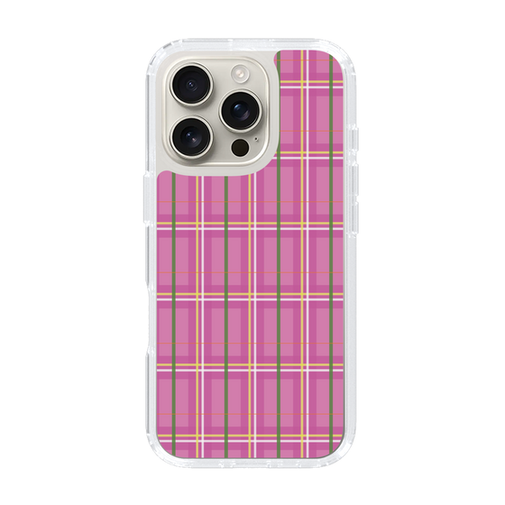 スリムプロテクションケース［ Tartan Check - Pink ］