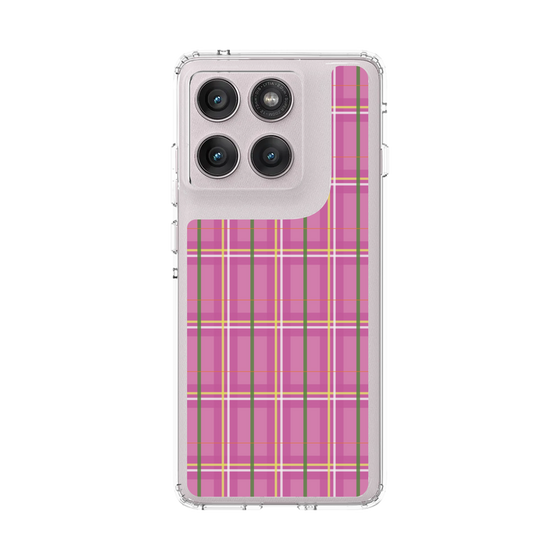 スリムプロテクションケース［ Tartan Check - Pink ］