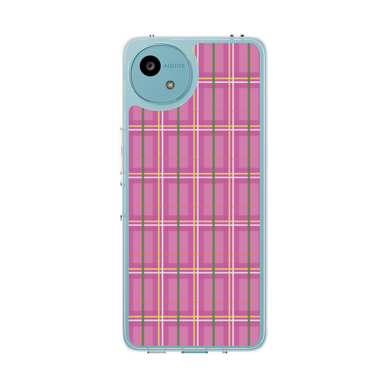スリムプロテクションケース［ Tartan Check - Pink ］