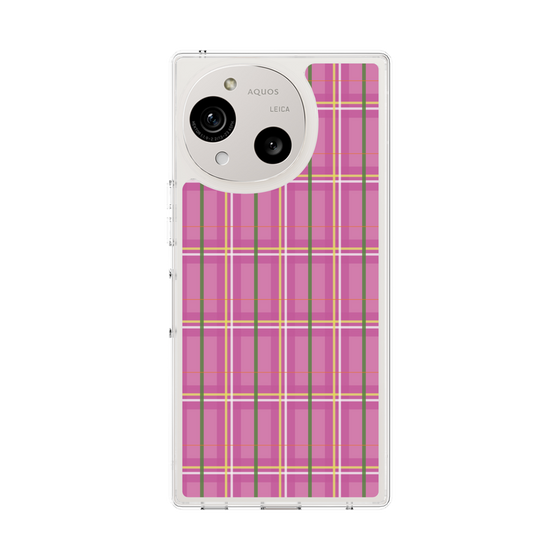 スリムプロテクションケース［ Tartan Check - Pink ］