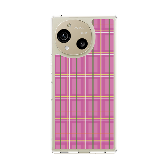 スリムプロテクションケース［ Tartan Check - Pink ］