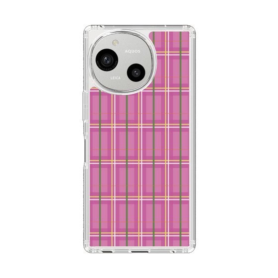 スリムプロテクションケース［ Tartan Check - Pink ］