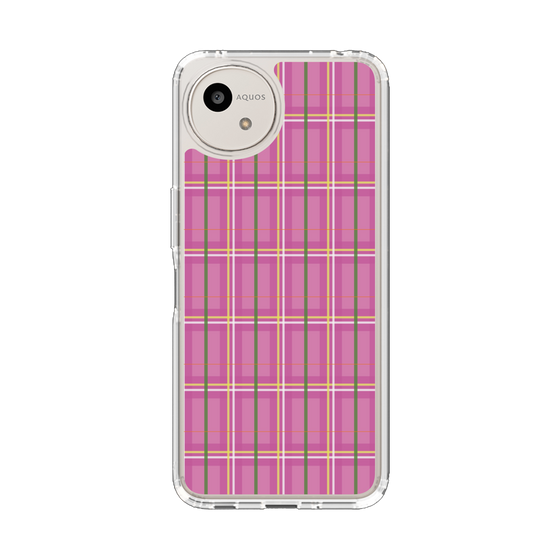 スリムプロテクションケース［ Tartan Check - Pink ］