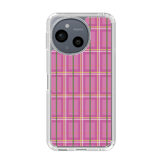 スリムプロテクションケース［ Tartan Check - Pink ］