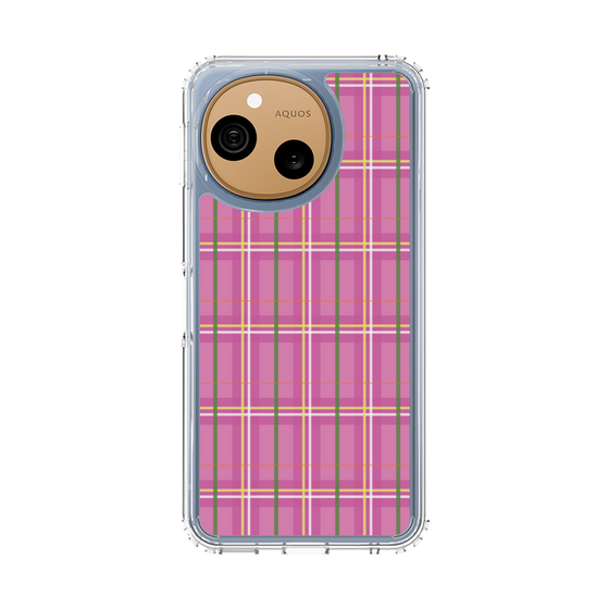 スリムプロテクションケース［ Tartan Check - Pink ］