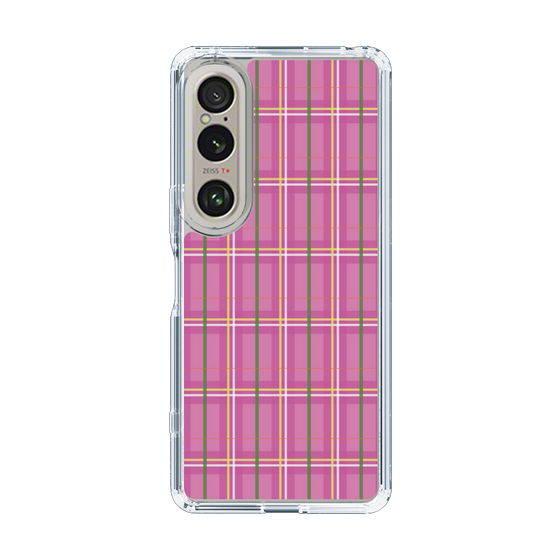 スリムプロテクションケース［ Tartan Check - Pink ］