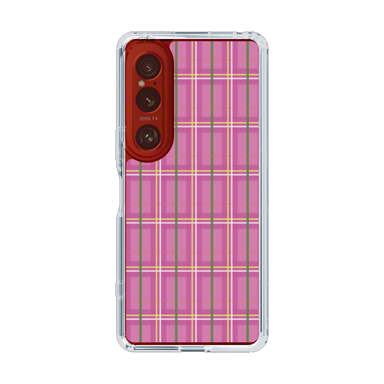 スリムプロテクションケース［ Tartan Check - Pink ］