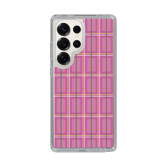 スリムプロテクションケース［ Tartan Check - Pink ］