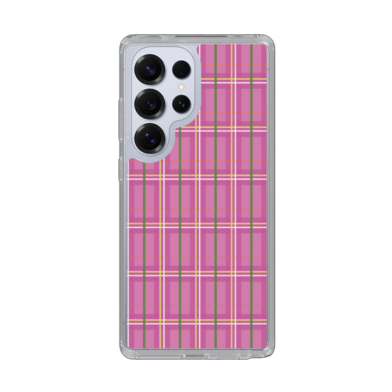 スリムプロテクションケース［ Tartan Check - Pink ］