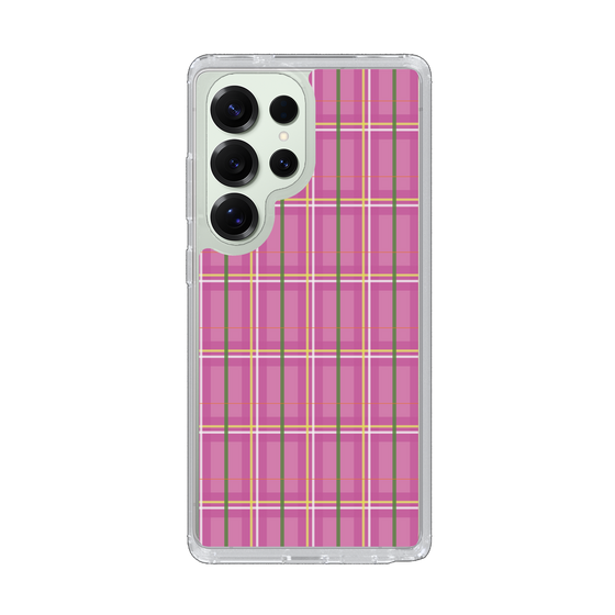 スリムプロテクションケース［ Tartan Check - Pink ］