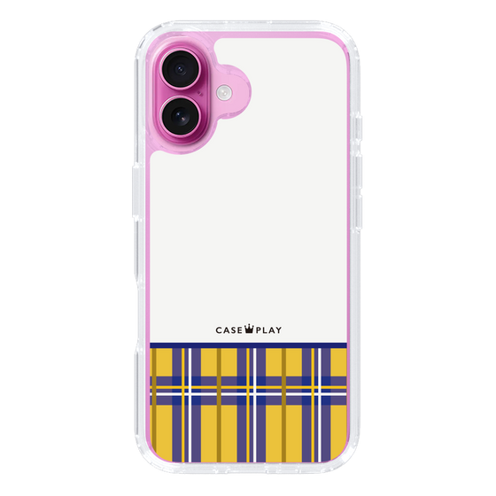 スリムプロテクションケース［ CASEPLAY Tartan Check - Yellow ］