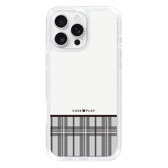 スリムプロテクションケース［ CASEPLAY Tartan Check - Gray ］